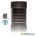 17w Turtle & Wildlife Friendly Round Flat Top Bollard, Louvers detail