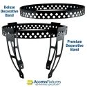 VILA 93w LED Outdoor Post Light with Aluminum Pole: Band options
