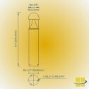 VENU 35w 590 Amber LED Bollard Light, Cone Reflector, RDT - Image 8