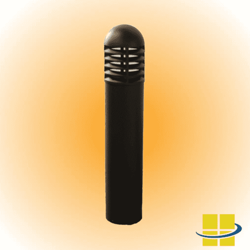 VAND 25w 590nm Amber LED Louver Round Dome Top Bollard Light