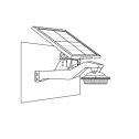 LED solar area light wall mount