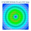 8' tall vert 38w photometric