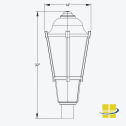 SWIS 50w Classic European Style Post-Top Light - Image 3