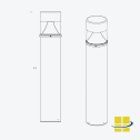 ROGO 20-28-37 Round Flat Top Commercial Grade Bollard Light - Image 4