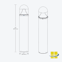 ROGO 20-28-37 Round Dome Top Commercial Grade Bollard Light - Image 4