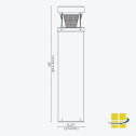 RUGO 20-28-37 Round Flat Top Vandal Resistant Bollard Light - Image 3