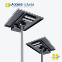 Solar Tennis Court Lighting Package – Avg. 32fc, 1.38 Max/Min, 8 150w LED Lights on 4 20′ Poles - Image 6