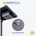 Solar Tennis Court Lighting Package – Avg. 32fc, 1.38 Max/Min, 8 150w LED Lights on 4 20′ Poles - Image 8