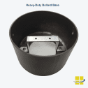 MARI 35w LED Marine Louvered Round Dome Top Bollard Light - Image 4