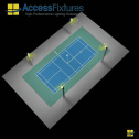 Dark-Sky Pickleball Court Lighting Package - 20fc, 1.35 max/min, 4 240w LED Lights on 4 20' Poles - Image 4