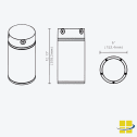 CYLA 6″ 33 LED Up/Down Surface Mount Light with Selectable Kelvin - Image 5