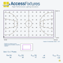 Indoor Basketball Half-Court Lighting Package- 36fc, 1.62 Max/Min 4 720w LED lights, mounted 20' - Image 2