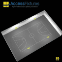 Indoor Basketball Half-Court Lighting Package- 36fc, 1.62 Max/Min 4 720w LED lights, mounted 20' - Image 3