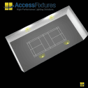 Indoor Pickleball Court Lighting Package - 32 fc, 1.14 max/min, 4 240w LED Lights, Mounted 20' - Image 3