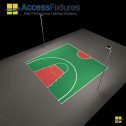 Basketball Half-Court Lighting Package- 21fc, 1.79 Max/Min 2 240w LED lights mounted on 2 20' Poles - Image 3