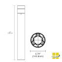 PYLA 10-20-30 LED Bollard Light, Selectable Wattage and Selectable Kelvin 3K-4K-5K - Image 4