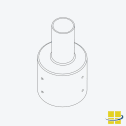 4″ Round Pole Tenon Adapter, 2-3/8 Outside Diameter - Image 6