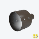 6″ Round Pole Tenon Adapter, 2-3/8 Outside Diameter - Image 3