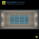 Indoor Tennis Court LED Lighting Package - 104fc, 1.20 Max/min 16 400w LED Lights, mounted 25' - Image 2