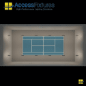 Indoor Tennis Court LED Lighting Package - 78fc, 1.20 Max/min 12 400w LED Lights, mounted 25' - Image 4