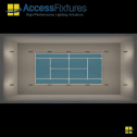 Indoor Tennis Court LED Lighting Package - 91fc, 1.20 Max/min 14 400w LED Lights, mounted 25' - Image 3