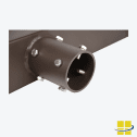 4″ 180 Round Low Profile Bullhorn with 4 Tenons Inline - Image 4