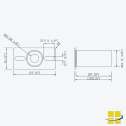 5″ Short Square Side Tenon Mount - Image 10