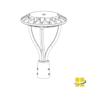 VEND 40-60-80 LED Post Top With Selectable Wattage and Selectable Kelvin - Image 5
